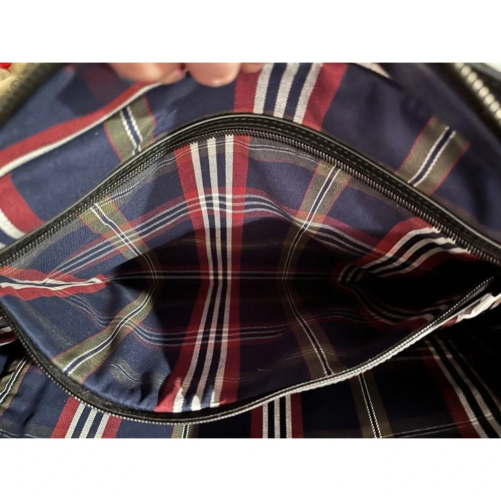 Brooks Brothers Canvas & Leather Laptop Bag